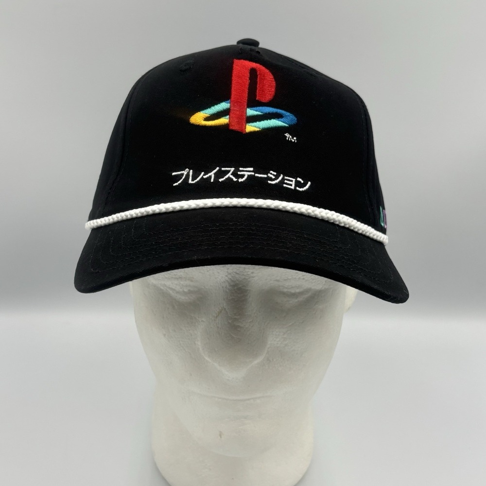 PlayStation Retro Style Black Golf Snapback Hat -‎ One Size - NWT -